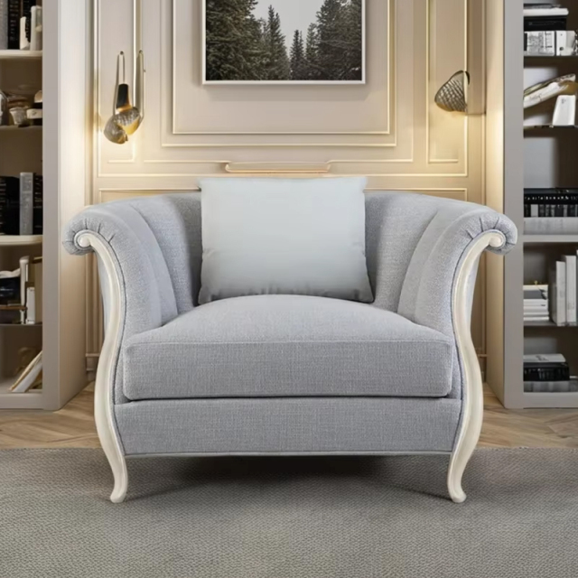 American-style elegant wooden legs fabric armrests leisure chair,EKAR FURNITURE CO.,LTD,American-style elegant wooden legs fabric armrests leisure chair,foshan furniture factory,custom Furniture factory,china furniture factory