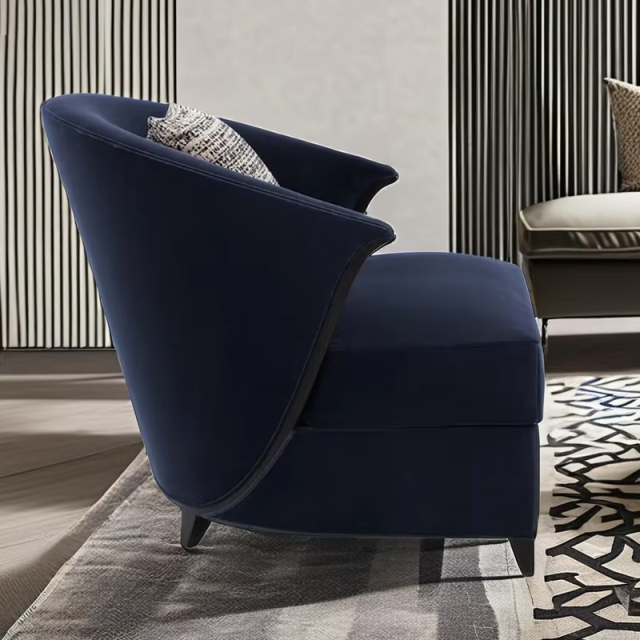 Elegant American Fabric Armchair with Wooden Legs,EKAR FURNITURE CO.,LTD,Elegant American Fabric Armchair with Wooden Legs,foshan furniture factory,custom Furniture factory,china furniture factory