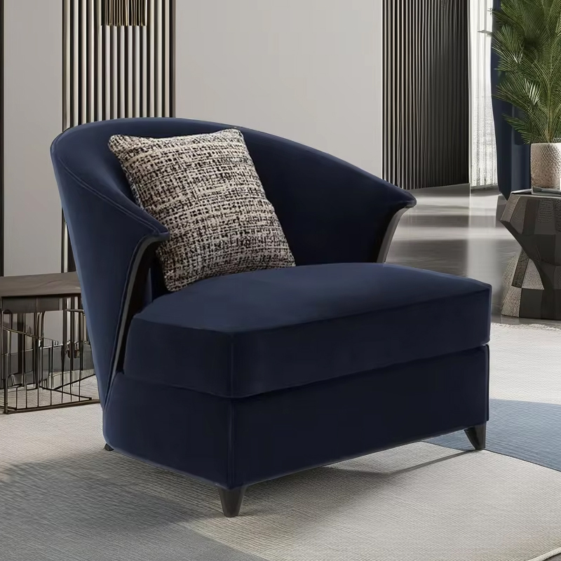 Elegant American Fabric Armchair with Wooden Legs,EKAR FURNITURE CO.,LTD,Elegant American Fabric Armchair with Wooden Legs,foshan furniture factory,custom Furniture factory,china furniture factory