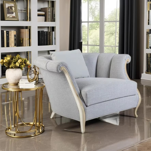 American-style elegant wooden legs fabric armrests leisure chair,EKAR FURNITURE CO.,LTD,American-style elegant wooden legs fabric armrests leisure chair,foshan furniture factory,custom Furniture factory,china furniture factory