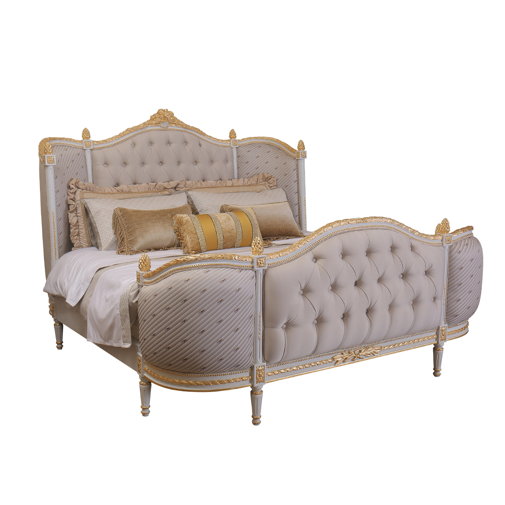 Elegant French Style Upholstered Bed,EKAR FURNITURE CO.,LTD,Elegant French Style Upholstered Bed,foshan furniture factory,custom Furniture factory,china furniture factory