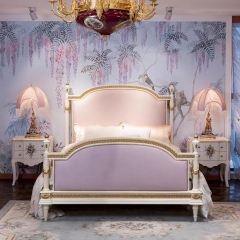 ,MY SHOP,Elegant French Style Bed and Nightstand Set,foshan furniture factory,custom Furniture factory,china furniture factory