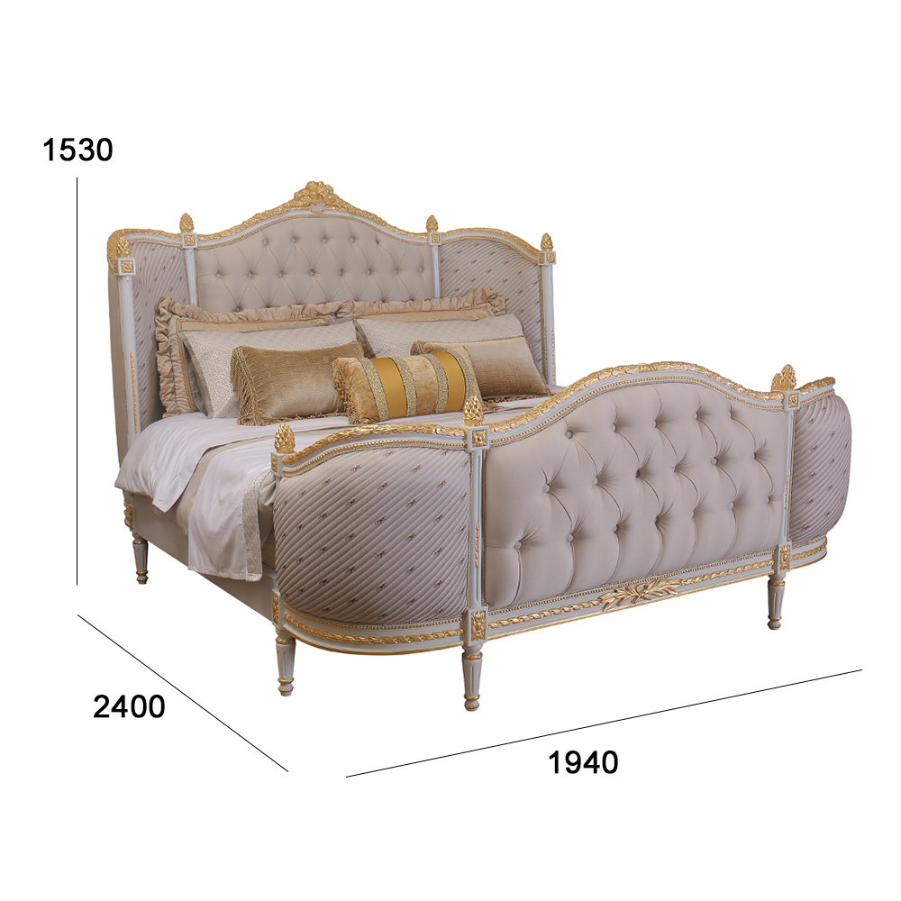 Elegant French Style Upholstered Bed,EKAR FURNITURE CO.,LTD,Elegant French Style Upholstered Bed,foshan furniture factory,custom Furniture factory,china furniture factory