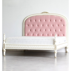 ,MY SHOP,Elegant French bedroom furniture solid wood double bed,foshan furniture factory,custom Furniture factory,china furniture factory