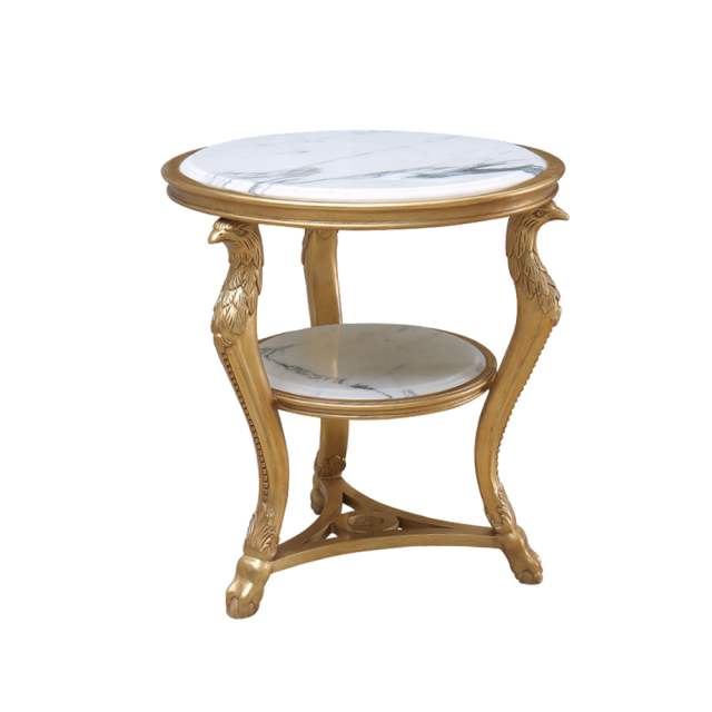 ,MY SHOP,Elegant French Style Marble Top Round Side Table,foshan furniture factory,custom Furniture factory,china furniture factory