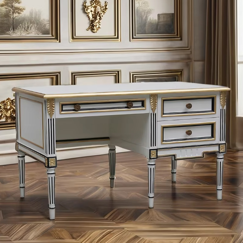 Elegant French Style Wooden Desk for Home Office,EKAR FURNITURE CO.,LTD,Elegant French Style Wooden Desk for Home Office,foshan furniture factory,custom Furniture factory,china furniture factory