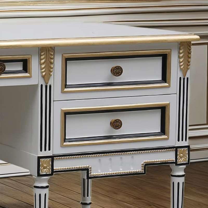 Elegant French Style Wooden Desk for Home Office,EKAR FURNITURE CO.,LTD,Elegant French Style Wooden Desk for Home Office,foshan furniture factory,custom Furniture factory,china furniture factory