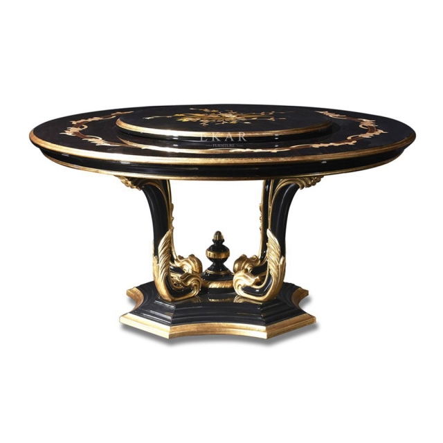 Classic Solid Wood Round Dining Table,EKAR FURNITURE CO.,LTD,Classic Solid Wood Round Dining Table,foshan furniture factory,custom Furniture factory,china furniture factory