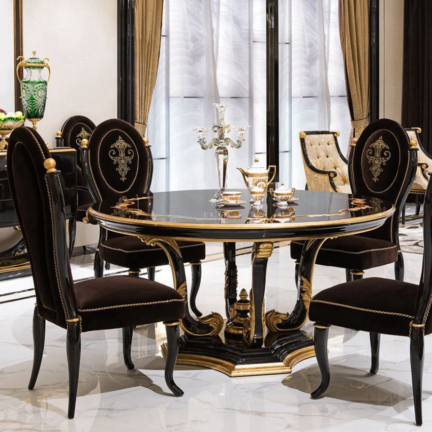 Classic Solid Wood Round Dining Table,EKAR FURNITURE CO.,LTD,Classic Solid Wood Round Dining Table,foshan furniture factory,custom Furniture factory,china furniture factory