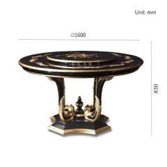 Classic Solid Wood Round Dining Table,EKAR FURNITURE CO.,LTD,Classic Solid Wood Round Dining Table,foshan furniture factory,custom Furniture factory,china furniture factory
