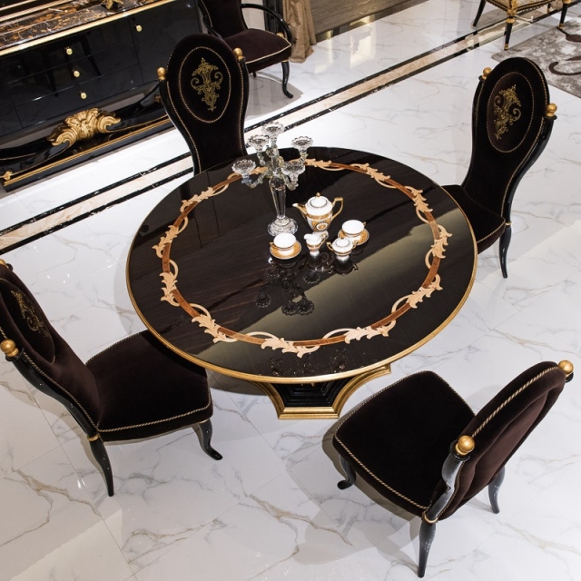 Classic Solid Wood Round Dining Table,EKAR FURNITURE CO.,LTD,Classic Solid Wood Round Dining Table,foshan furniture factory,custom Furniture factory,china furniture factory