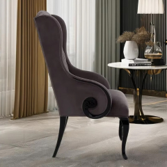 Classic American-Style Velvet Lounge Chair,EKAR FURNITURE CO.,LTD,Classic American-Style Velvet Lounge Chair,foshan furniture factory,custom Furniture factory,china furniture factory