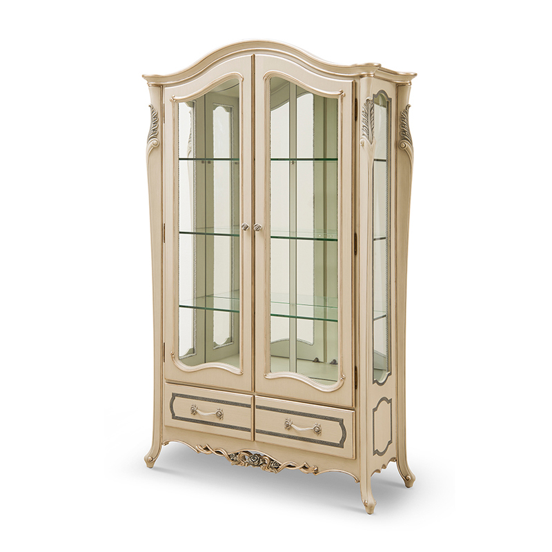 Elegant French-Style Glass Storage Cabinet,EKAR FURNITURE CO.,LTD,Elegant French-Style Glass Storage Cabinet,foshan furniture factory,custom Furniture factory,china furniture factory