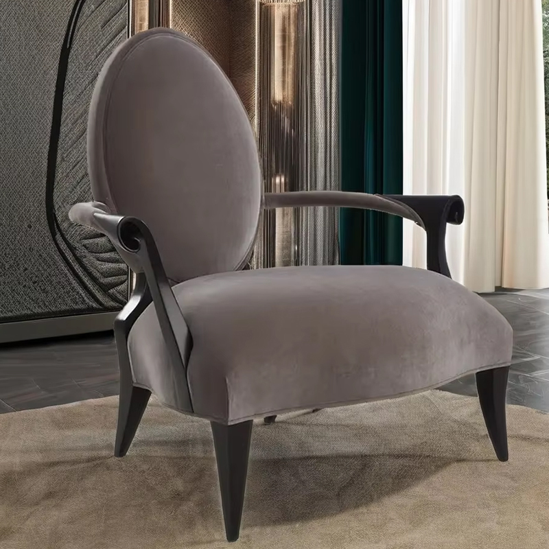 Classic American-Style Velvet Armchair,EKAR FURNITURE CO.,LTD,Classic American-Style Velvet Armchair,foshan furniture factory,custom Furniture factory,china furniture factory