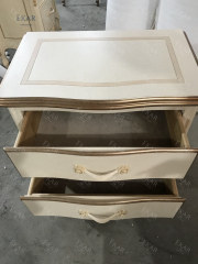 ,MY SHOP,French-Style Wooden Nightstand with Carved Details and Storage,foshan furniture factory,custom Furniture factory,china furniture factory