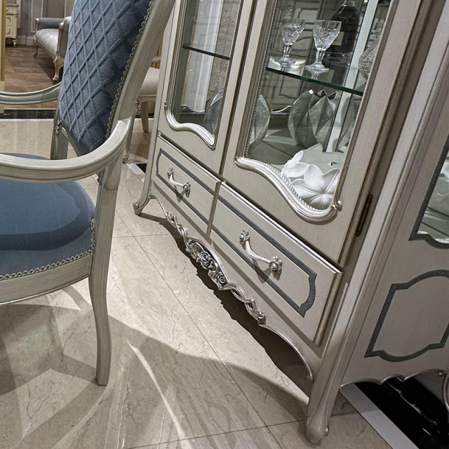 ,MY SHOP,Elegant French-Style Glass Storage Cabinet,foshan furniture factory,custom Furniture factory,china furniture factory