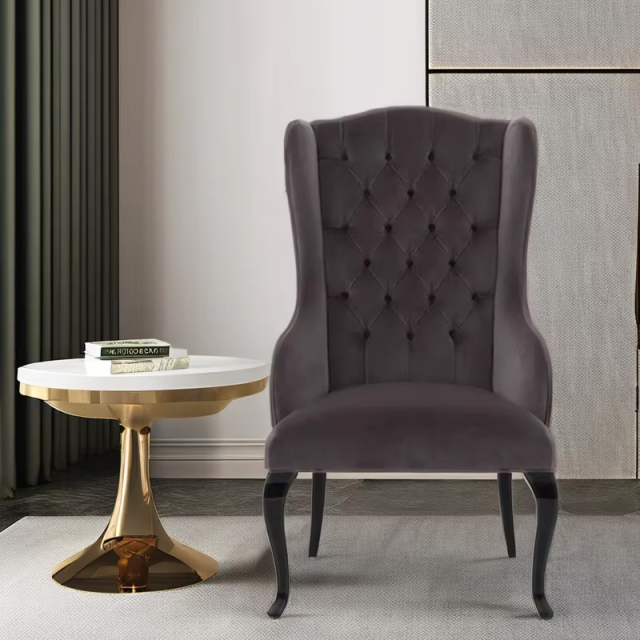 Classic American-Style Velvet Lounge Chair,EKAR FURNITURE CO.,LTD,Classic American-Style Velvet Lounge Chair,foshan furniture factory,custom Furniture factory,china furniture factory