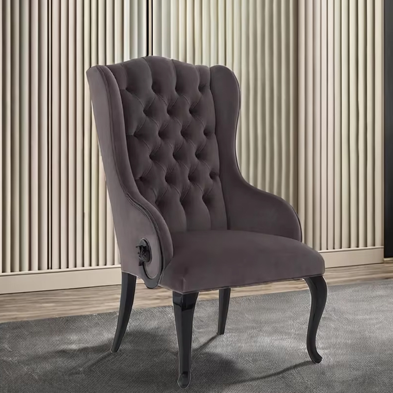 Classic American-Style Velvet Lounge Chair,EKAR FURNITURE CO.,LTD,Classic American-Style Velvet Lounge Chair,foshan furniture factory,custom Furniture factory,china furniture factory