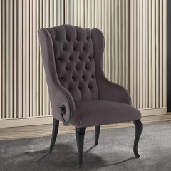 Classic American-Style Velvet Lounge Chair,EKAR FURNITURE CO.,LTD,Classic American-Style Velvet Lounge Chair,foshan furniture factory,custom Furniture factory,china furniture factory