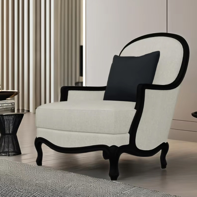 ,MY SHOP,American-Style Wooden Leg Fabric Lounge Chair,foshan furniture factory,custom Furniture factory,china furniture factory