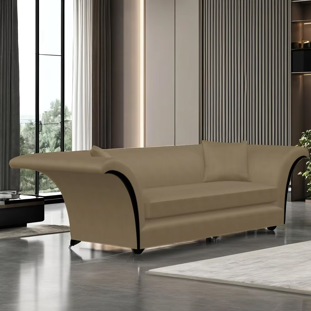 American-Style Wide Backrest Sofa with Solid Wood Legs,EKAR FURNITURE CO.,LTD,American-Style Wide Backrest Sofa with Solid Wood Legs,foshan furniture factory,custom Furniture factory,china furniture factory