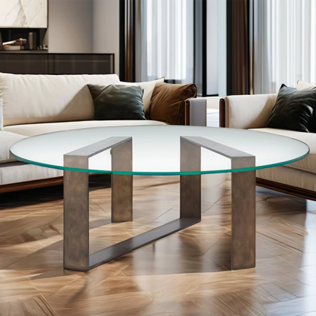 Elegant American Style Round Glass Coffee Table for Modern Living Rooms,EKAR FURNITURE CO.,LTD,Elegant American Style Round Glass Coffee Table for Modern Living Rooms,foshan furniture factory,custom Furniture factory,china furniture factory