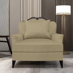 Elegant American Yellow Fabric Lounge Chair with Wooden Legs,EKAR FURNITURE CO.,LTD,Elegant American Yellow Fabric Lounge Chair with Wooden Legs,foshan furniture factory,custom Furniture factory,china furniture factory