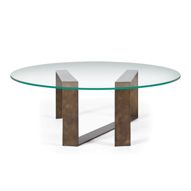 Elegant American Style Round Glass Coffee Table for Modern Living Rooms,EKAR FURNITURE CO.,LTD,Elegant American Style Round Glass Coffee Table for Modern Living Rooms,foshan furniture factory,custom Furniture factory,china furniture factory