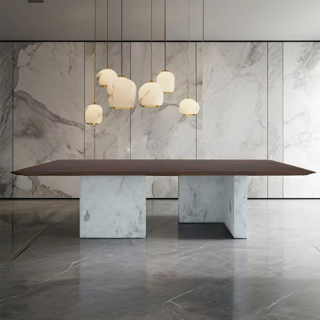 ,MY SHOP,Timeless Solid Wood Dining Table with Elegant Finish for American Homes,foshan furniture factory,custom Furniture factory,china furniture factory