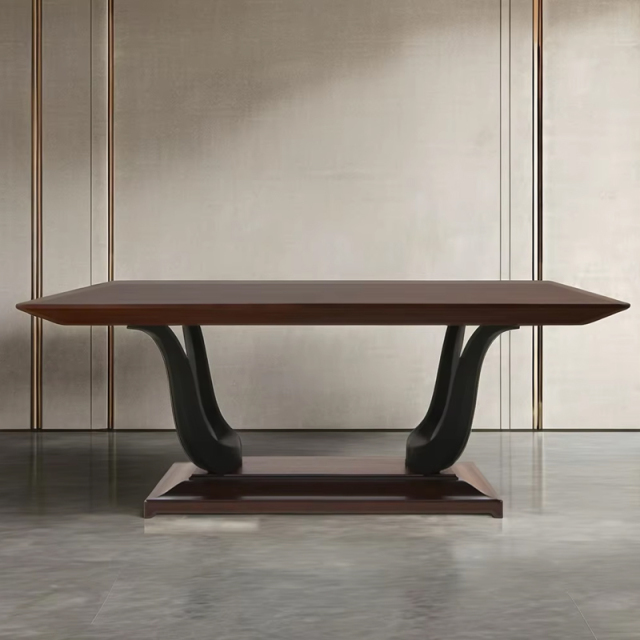 ,MY SHOP,Charming Rectangular Solid Wood Dining Table for Sophisticated Homes,foshan furniture factory,custom Furniture factory,china furniture factory