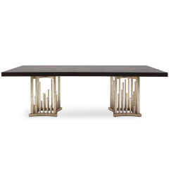 Elegant Rectangular Solid Wood Dining Table with Metal Legs,EKAR FURNITURE CO.,LTD,Elegant Rectangular Solid Wood Dining Table with Metal Legs,foshan furniture factory,custom Furniture factory,china furniture factory