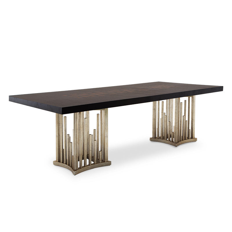 Elegant Rectangular Solid Wood Dining Table with Metal Legs,EKAR FURNITURE CO.,LTD,Elegant Rectangular Solid Wood Dining Table with Metal Legs,foshan furniture factory,custom Furniture factory,china furniture factory