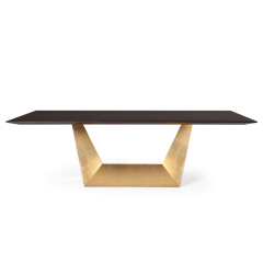 ,MY SHOP,Sophisticated Rectangular Solid Wood Dining Table with Metal Legs,foshan furniture factory,custom Furniture factory,china furniture factory