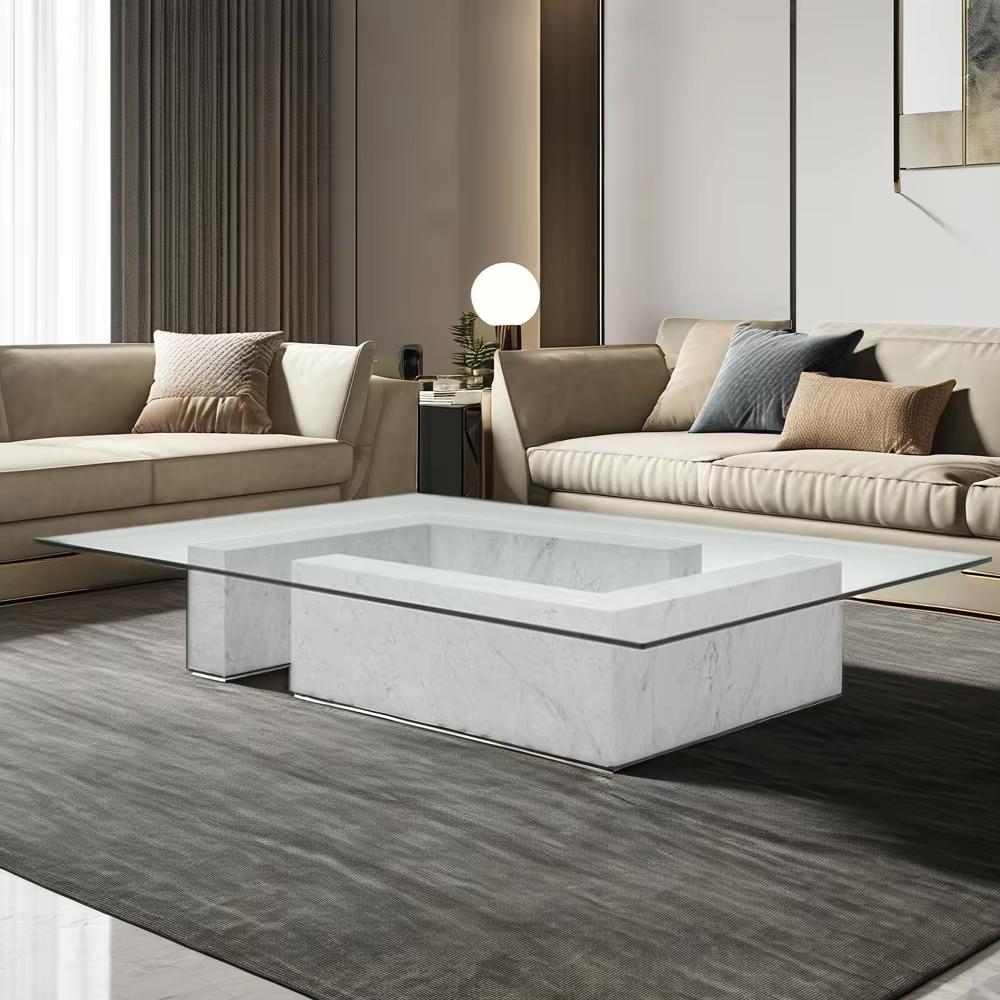 Elegant American Style Rectangular Glass Top Coffee Table,EKAR FURNITURE CO.,LTD,Elegant American Style Rectangular Glass Top Coffee Table,foshan furniture factory,custom Furniture factory,china furniture factory