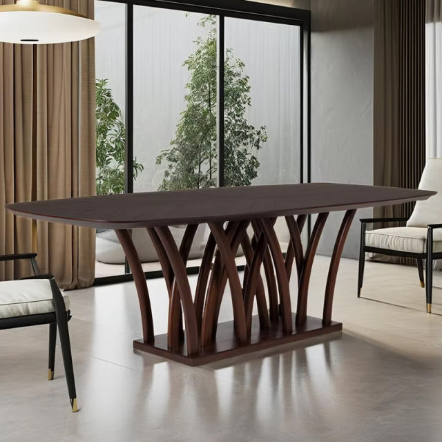 ,MY SHOP,Elegant Solid Wood American Dining Table for Classic Homes,foshan furniture factory,custom Furniture factory,china furniture factory