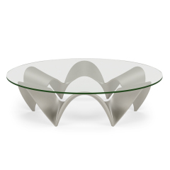 ,MY SHOP,Luxurious Glass Top Round Coffee Table with Modern Elegance,foshan furniture factory,custom Furniture factory,china furniture factory