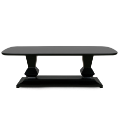 ,MY SHOP,High gloss lacquered solid wood dining table for an elegant dining room,foshan furniture factory,custom Furniture factory,china furniture factory