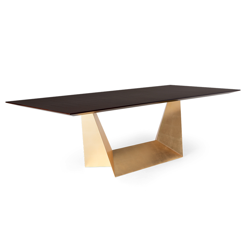 Sophisticated Rectangular Solid Wood Dining Table with Metal Legs,EKAR FURNITURE CO.,LTD,Sophisticated Rectangular Solid Wood Dining Table with Metal Legs,foshan furniture factory,custom Furniture factory,china furniture factory