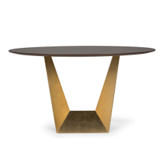 ,MY SHOP,Round Solid Wood Dining Table with Metal Legs for Modern Homes,foshan furniture factory,custom Furniture factory,china furniture factory