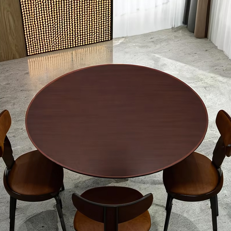 Round Solid Wood Dining Table with Metal Legs for Modern Homes,EKAR FURNITURE CO.,LTD,Round Solid Wood Dining Table with Metal Legs for Modern Homes,foshan furniture factory,custom Furniture factory,china furniture factory