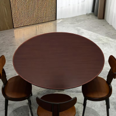 ,MY SHOP,Round Solid Wood Dining Table with Metal Legs for Modern Homes,foshan furniture factory,custom Furniture factory,china furniture factory