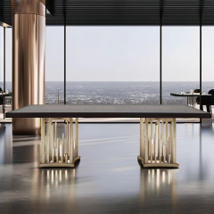 Elegant Rectangular Solid Wood Dining Table with Metal Legs,EKAR FURNITURE CO.,LTD,Elegant Rectangular Solid Wood Dining Table with Metal Legs,foshan furniture factory,custom Furniture factory,china furniture factory