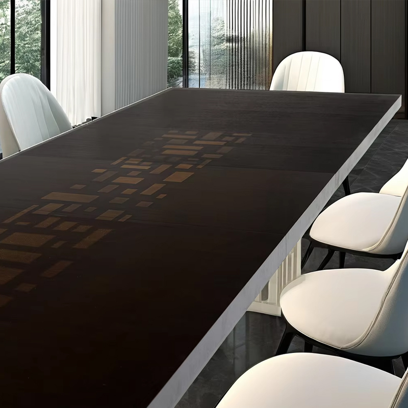 Elegant Rectangular Solid Wood Dining Table with Metal Legs,EKAR FURNITURE CO.,LTD,Elegant Rectangular Solid Wood Dining Table with Metal Legs,foshan furniture factory,custom Furniture factory,china furniture factory