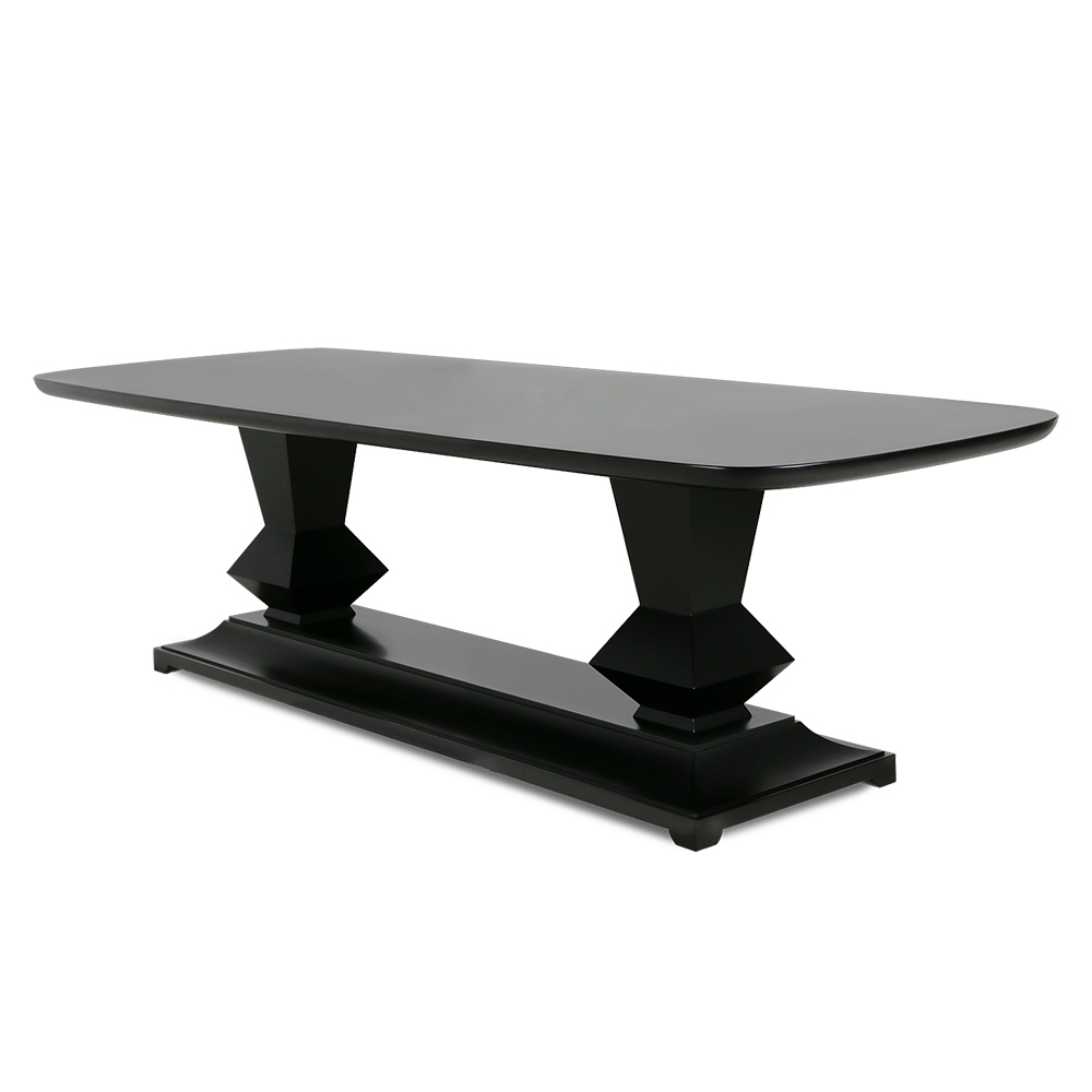 High gloss lacquered solid wood dining table for an elegant dining room,EKAR FURNITURE CO.,LTD,High gloss lacquered solid wood dining table for an elegant dining room,foshan furniture factory,custom Furniture factory,china furniture factory