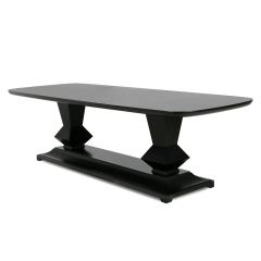 ,MY SHOP,High gloss lacquered solid wood dining table for an elegant dining room,foshan furniture factory,custom Furniture factory,china furniture factory