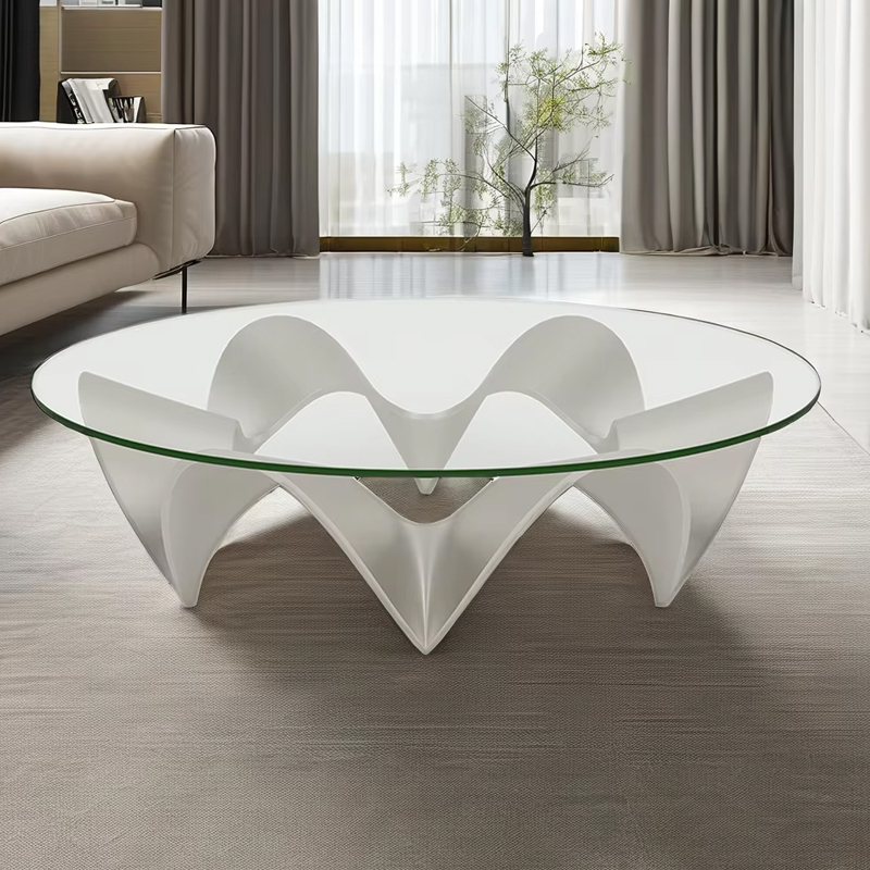 Luxurious Glass Top Round Coffee Table with Modern Elegance,EKAR FURNITURE CO.,LTD,Luxurious Glass Top Round Coffee Table with Modern Elegance,foshan furniture factory,custom Furniture factory,china furniture factory