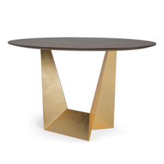 ,MY SHOP,Round Solid Wood Dining Table with Metal Legs for Modern Homes,foshan furniture factory,custom Furniture factory,china furniture factory