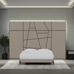 ,MY SHOP,Luxurious King-Size Upholstered Bed with Solid Wood Frame,foshan furniture factory,custom Furniture factory,china furniture factory