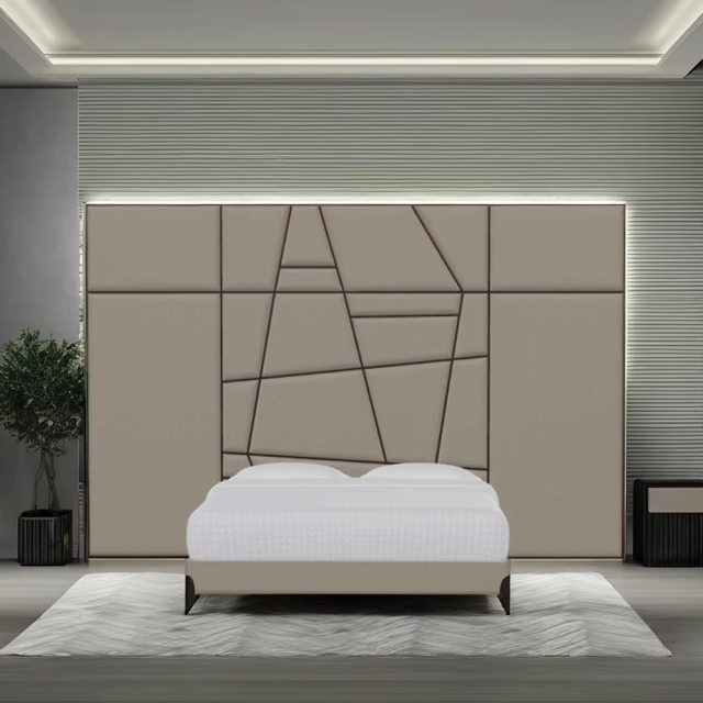 ,MY SHOP,Luxurious King-Size Upholstered Bed with Solid Wood Frame,foshan furniture factory,custom Furniture factory,china furniture factory