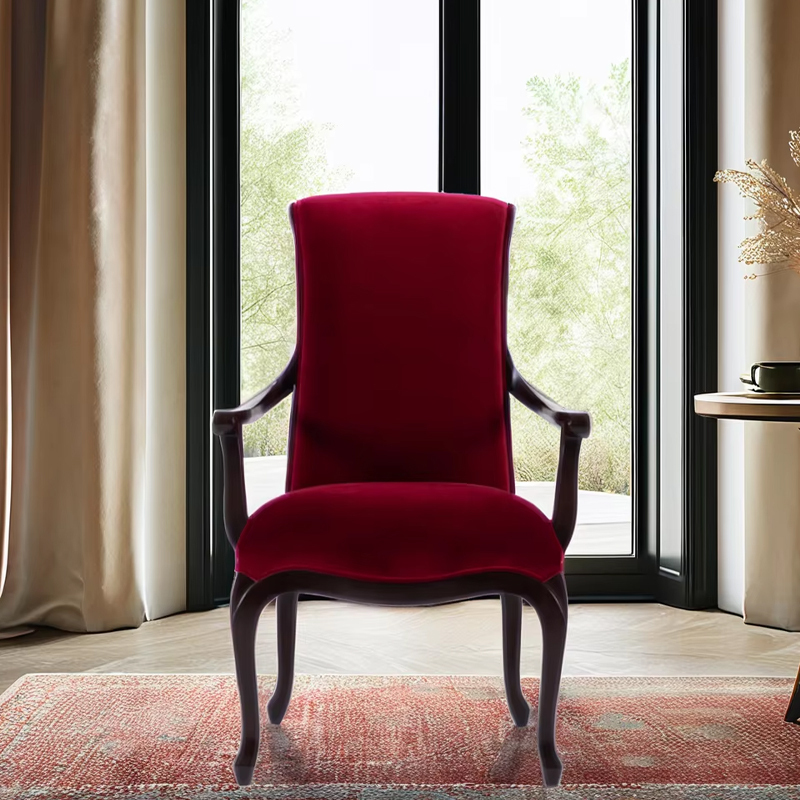 Plush Comfort: Velvet Upholstered Solid Wood Armchair for Dining,EKAR FURNITURE CO.,LTD,Plush Comfort: Velvet Upholstered Solid Wood Armchair for Dining,foshan furniture factory,custom Furniture factory,china furniture factory